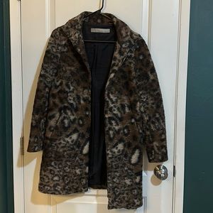 Zara long leopard coat!  🐆🖤